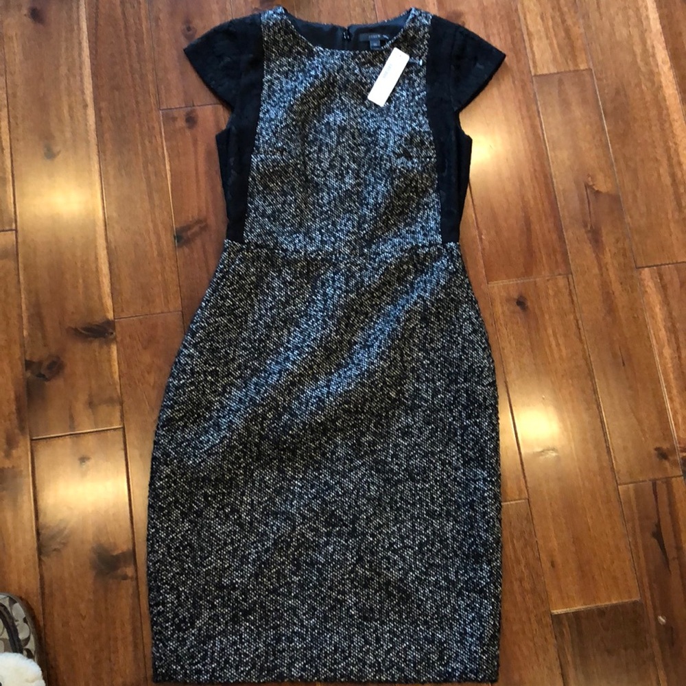 Jcrew tweed and lace dress never worn